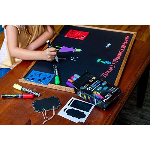 Chalk Markers by Mila Markers, Pack of 11 + A Chalkboard + Christm...
