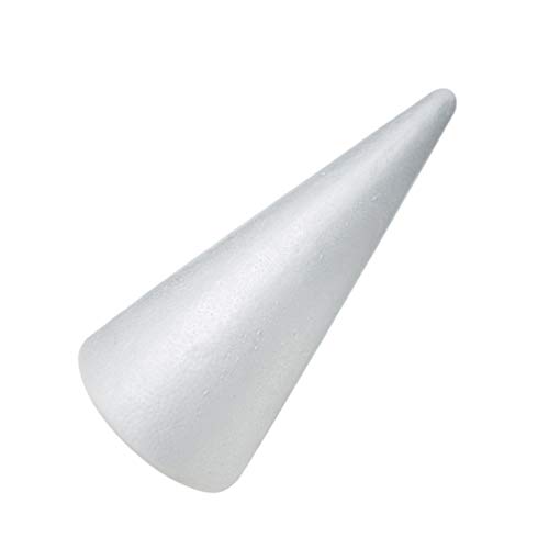 MILISTEN 5Pcs Craft Foam Cone White Styrofoam Cones for DIY Home A...