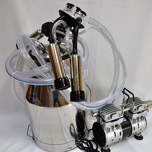 Cow Milker Claw Cluster w/4X Milk Shells & 4X Rubber Liners for De...