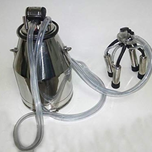Cow Milker Claw Cluster w/4X Milk Shells & 4X Rubber Liners for De...