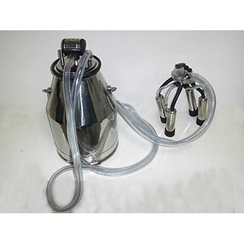 Cow Milker Claw Cluster w/4X Milk Shells & 4X Rubber Liners for De...
