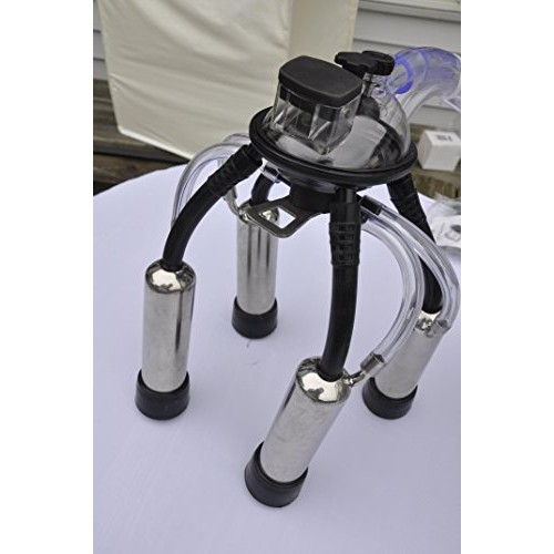 Cow Milker Claw Cluster w/4X Milk Shells & 4X Rubber Liners for De...