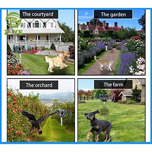 Solar Ultrasonic Animal Repellent Outdoor- Garden Deer Away Repell...