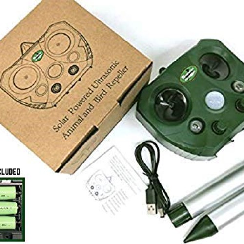 Solar Ultrasonic Animal Repellent Outdoor- Garden Deer Away Repell...