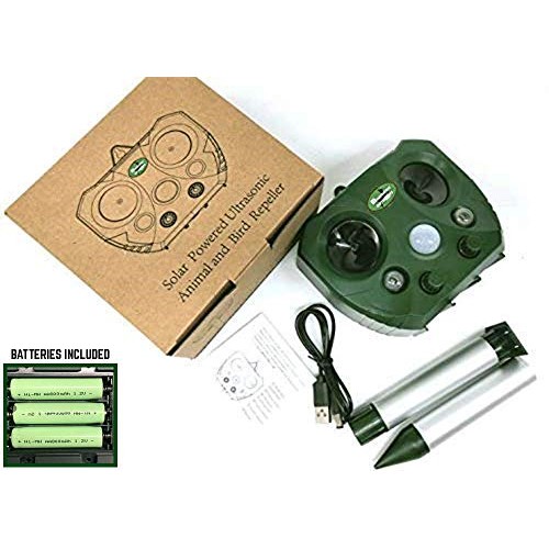 Solar Ultrasonic Animal Repellent Outdoor- Garden Deer Away Repell...
