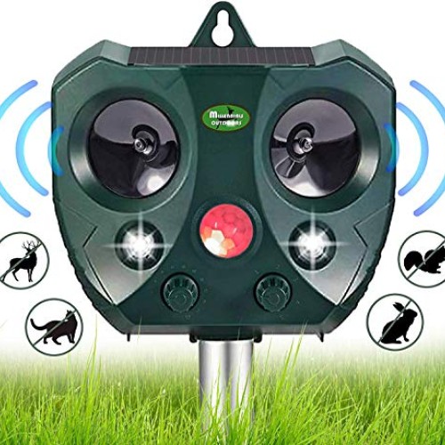 Solar Ultrasonic Animal Repellent Outdoor- Garden Deer Away Repell...
