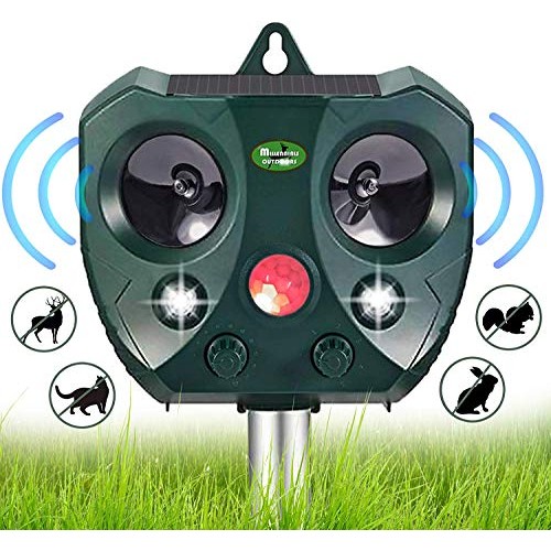 Solar Ultrasonic Animal Repellent Outdoor- Garden Deer Away Repell...