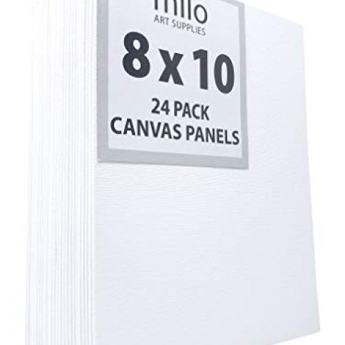 MILO | 8 x 10 24 Pack Canvas Panels | Bulk Set of 24 8x10 inch Ca...