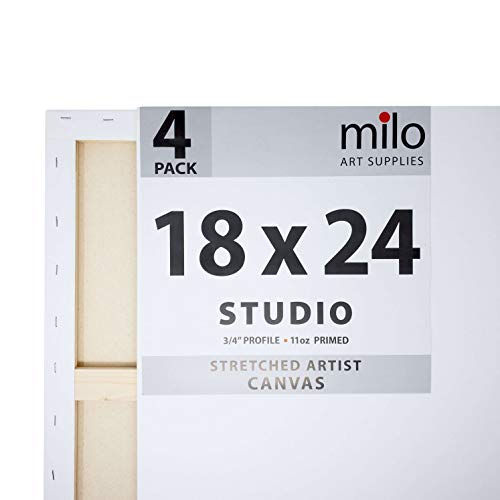 MILO PRO | 18 x 24 Stretched Canvas Pack of 4 | 3/4 inch Studio ...