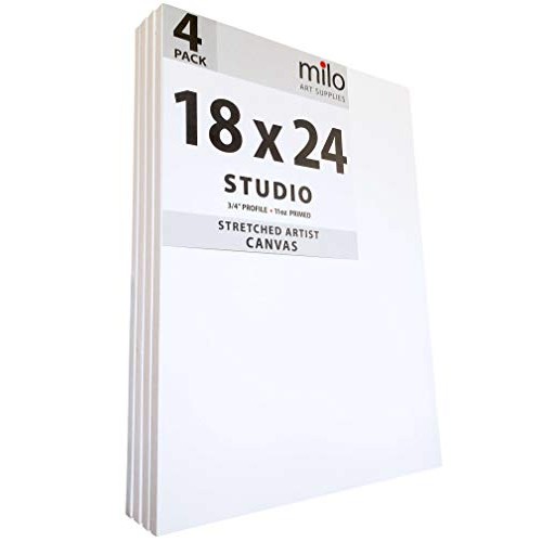 MILO PRO | 18 x 24 Stretched Canvas Pack of 4 | 3/4 inch Studio ...