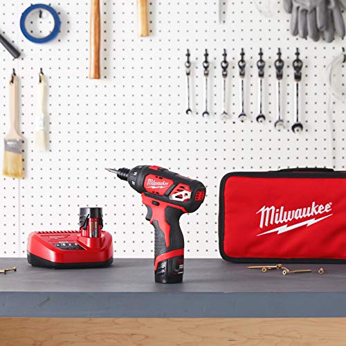 Milwaukee 2401-22 M12 12-Volt Lithium-Ion 1/4 in. Hex Screwdriver Kit