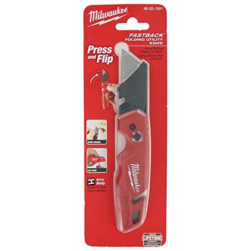 Milwaukee 48-22-1501 Fastback Folding Utility Knife with Wire Stri...