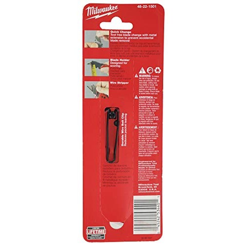 Milwaukee 48-22-1501 Fastback Folding Utility Knife with Wire Stri...