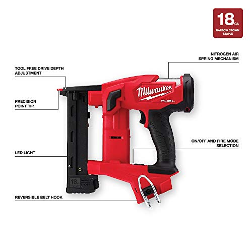 Milwaukee 2749-20 M18 FUEL Lithium-Ion 18 Gauge 1/4 in. Cordless N...