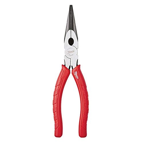 Milwaukee 48-22-6101 8-Inch Long Nose Pliers with Reaming Head and...