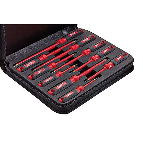 Milwuakee 1000-Volt Insulated Screwdriver Set and Case 10-Piece