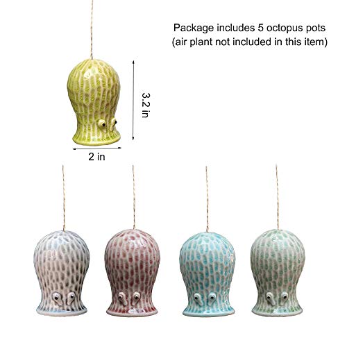 Mimeela 5 Pack Air Plant Holder Unique, Cute Octopus Air Plant Han...