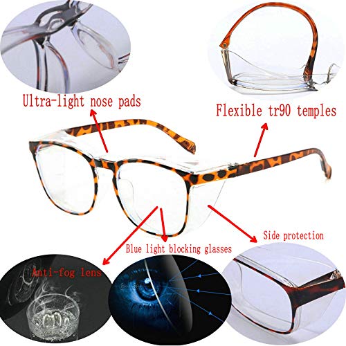 Protective Eyewear Safety Goggles Clear Anti-fog/Anti-Scratch Safe...
