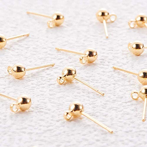 Minelife 300 Pieces Round Ball Earrings Posts, Earrings Posts with...