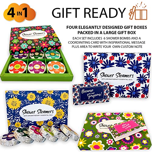 Shower Steamers for Women, 24pc Shower Bombs Aromatherapy Gift Set...