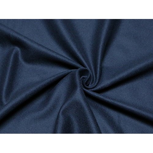 Minerva Crafts Cashmere & Wool Suiting Dress Fabric Navy Blue - pe...