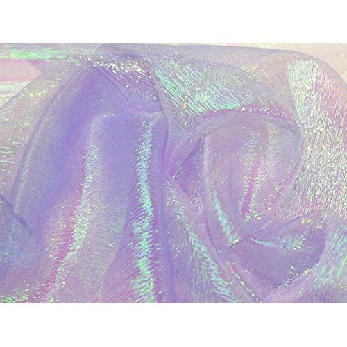 Minerva Crafts Rainbow Crystal Organza Fabric Purple - per metre