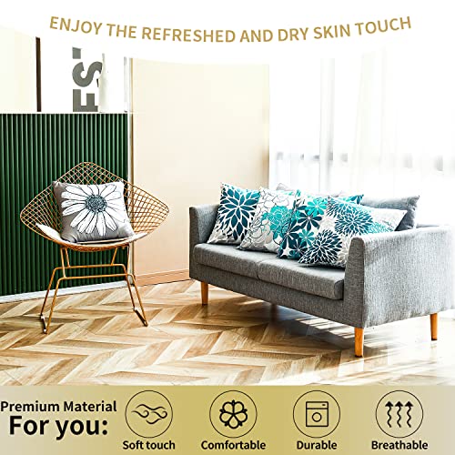 MINHIN Throw Pillow Covers 18x18In Set of 9,Two Sided Print Sunflo...
