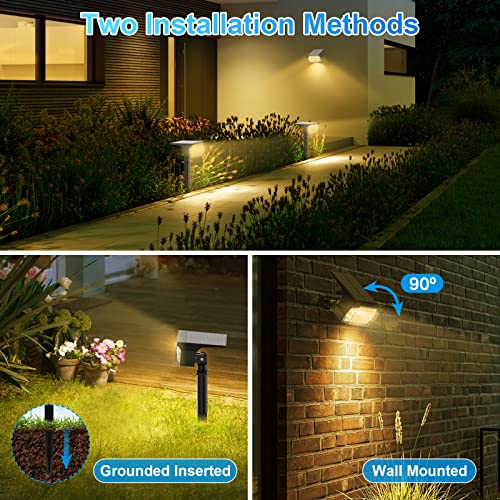 MinPea Solar Spot Lights Outdoor, 57 LED/10 Pack Solar Lights Ou...