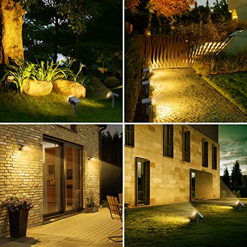 MinPea Solar Spot Lights Outdoor, 57 LED/10 Pack Solar Lights Ou...