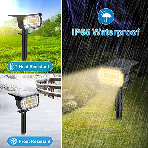 MinPea Solar Spot Lights Outdoor, 57 LED/10 Pack Solar Lights Ou...