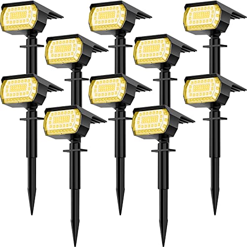 MinPea Solar Spot Lights Outdoor, 57 LED/10 Pack Solar Lights Ou...