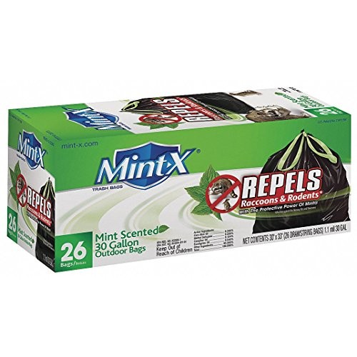 Rodent Repellent Trash Bags, 30 gal, PK26