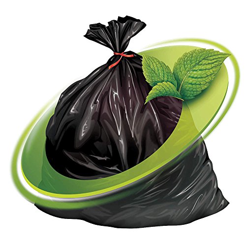 Trash Bag, 56 gal., LLDPE, Black, PK100