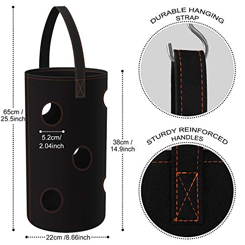 Minterest 2pcs Garden Planting Bag Multi-Mouth Hanging Strawberry ...