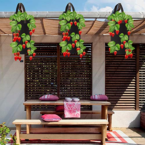 Minterest 2pcs Garden Planting Bag Multi-Mouth Hanging Strawberry ...