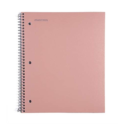 Mintra Office Durable Spiral Notebooks -1 Subject, 100 Sheets, Pol...