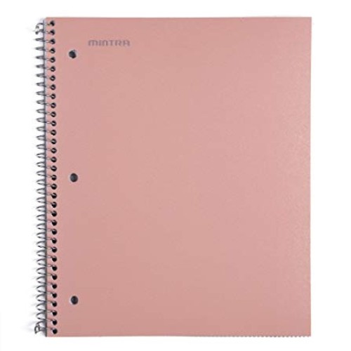 Mintra Office Durable Spiral Notebooks -1 Subject, 100 Sheets, Pol...