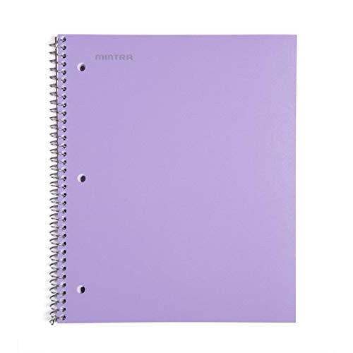 Mintra Office Durable Spiral Notebooks -1 Subject, 100 Sheets, Pol...