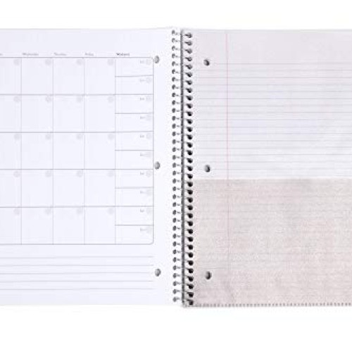 Mintra Office Durable Spiral Notebooks -1 Subject, 100 Sheets, Pol...