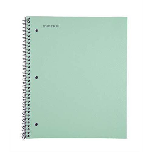 Mintra Office Durable Spiral Notebooks -1 Subject, 100 Sheets, Pol...