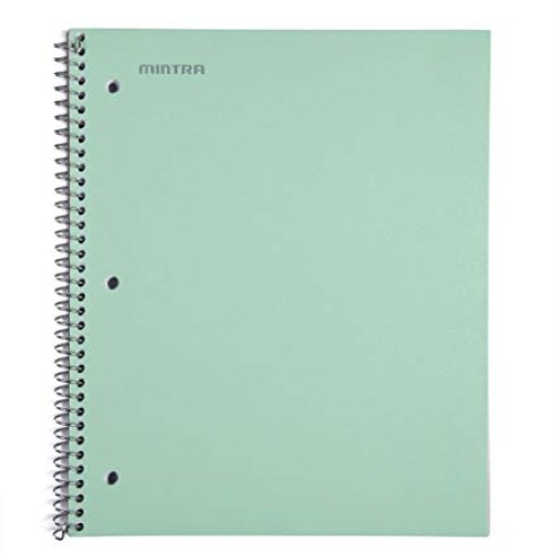 Mintra Office Durable Spiral Notebooks -1 Subject, 100 Sheets, Pol...