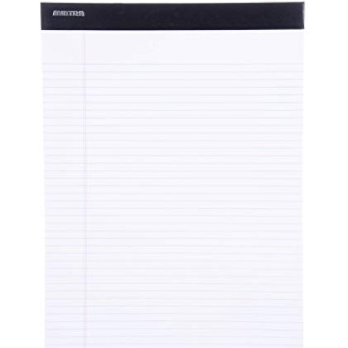 Mintra Office Legal Pads - BASIC WHITE 6pk, 8.5in x 11in, NARROW...
