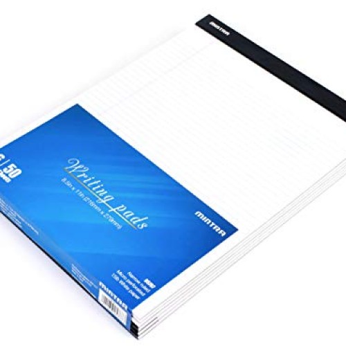 Mintra Office Legal Pads - BASIC WHITE 6pk, 8.5in x 11in, NARROW...