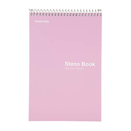 Mintra Office Steno Books - Pastel 8 Pack, Narrow Ruled Paper, 6 ...