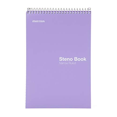 Mintra Office Steno Books - Pastel 8 Pack, Narrow Ruled Paper, 6 ...