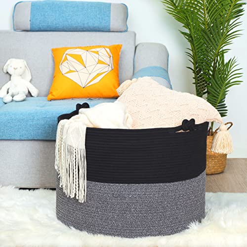 MINTWOOD Design XXXXLarge 22 x 16 Inches Decorative Cotton Rope Ba...