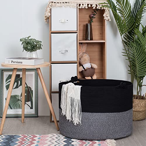 MINTWOOD Design XXXXLarge 22 x 16 Inches Decorative Cotton Rope Ba...