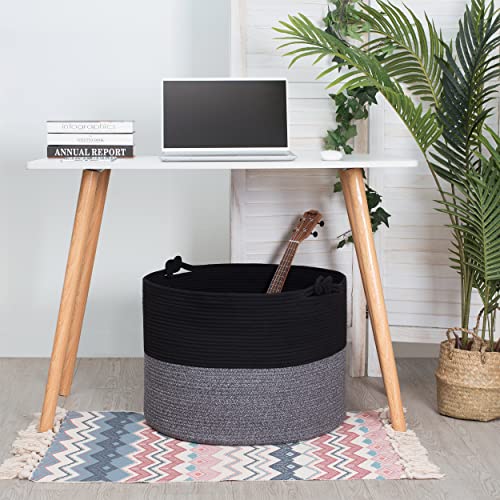MINTWOOD Design XXXXLarge 22 x 16 Inches Decorative Cotton Rope Ba...