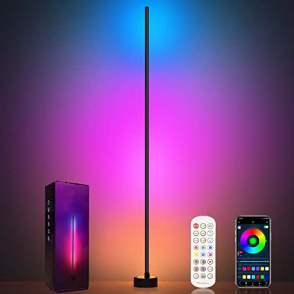 Miortior Corner Floor Lamp - Smart RGB LED Corner Lamp with App an...