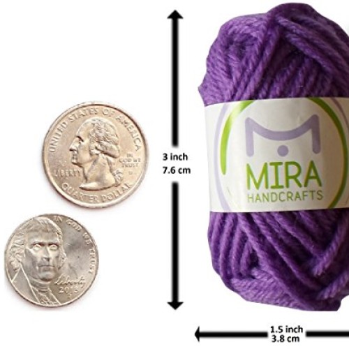 20 Acrylic Yarn Skeins - 438 Yards Multicolored Yarn in Total - Gr...